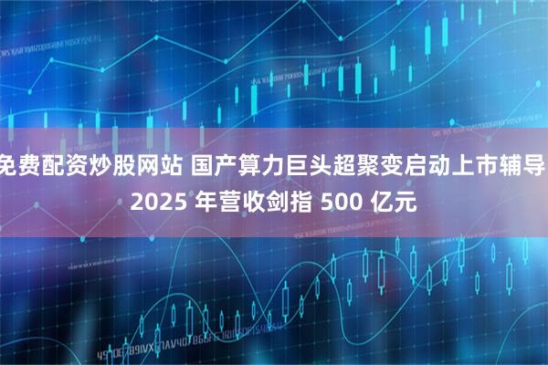 免费配资炒股网站 国产算力巨头超聚变启动上市辅导，2025 年营收剑指 500 亿元
